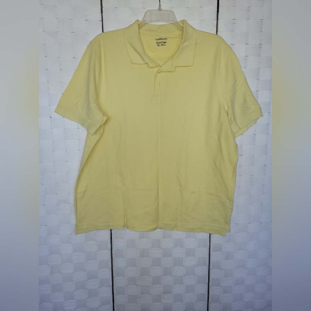 Croft & Barrow Men's Light Yellow Polo Shirt XL